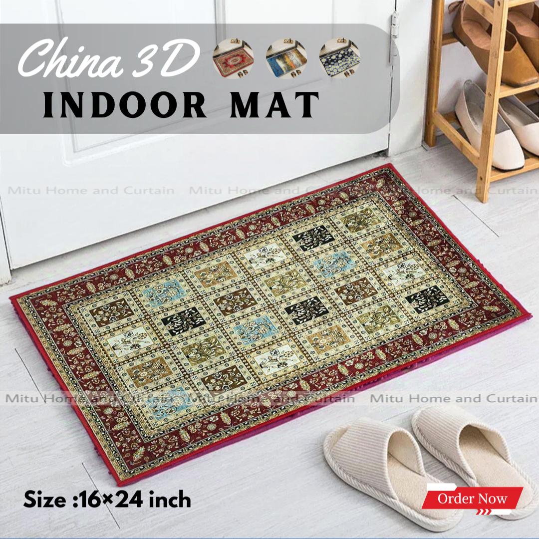Buy china-3d-door-mat-paposh-doormat-water-absorbent-floor-mat-16-24-inch-anti-slip-mat-red-blue-black-white-indoor-mat-room-mat-rugs-carpet at best price in Bangladesh