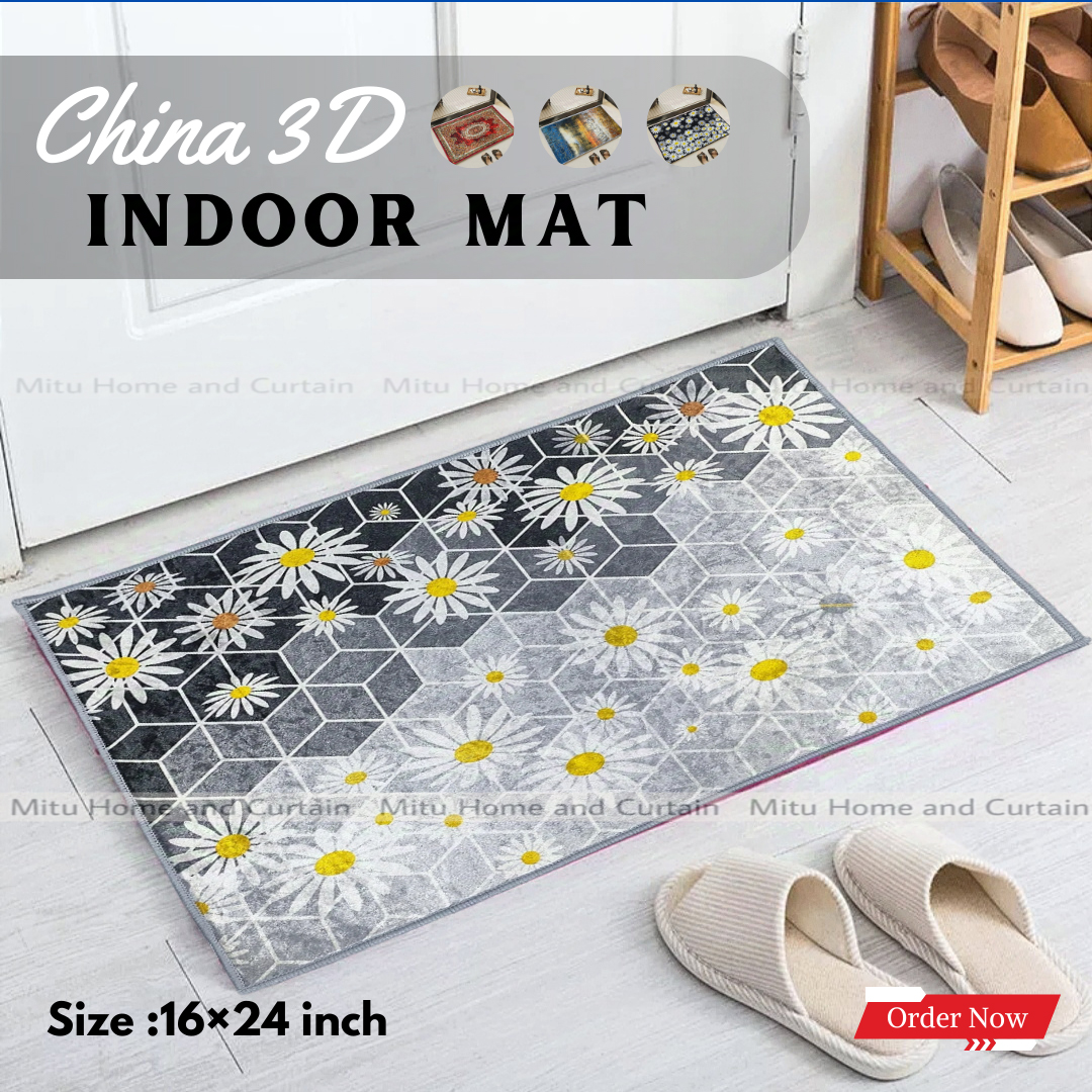 Buy china-3d-door-mat-paposh-doormat-water-absorbent-floor-mat-16-24-inch-anti-slip-mat-red-blue-black-white-indoor-mat-room-mat-rugs-carpet at best price in Bangladesh