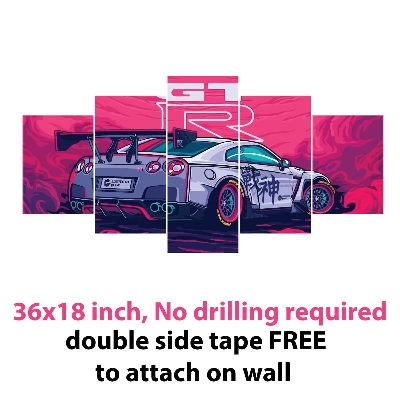 Buy gtr-5-piece-split-wall-art-3618inches at Best Price in Bangladesh