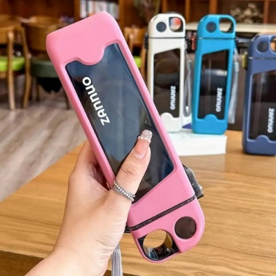 Picture of  350ml Square Plastic Water Bottle with Pop Up Straw & Lock