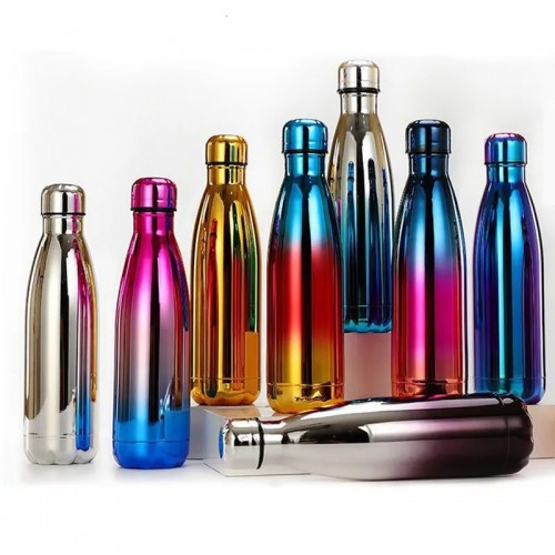 Picture of 500ml Double-Wall Insulated Vacuum Flask Stainless Steel Water Bottle For Girls Colorful BPA Free Thermos for Sport Water Bottle