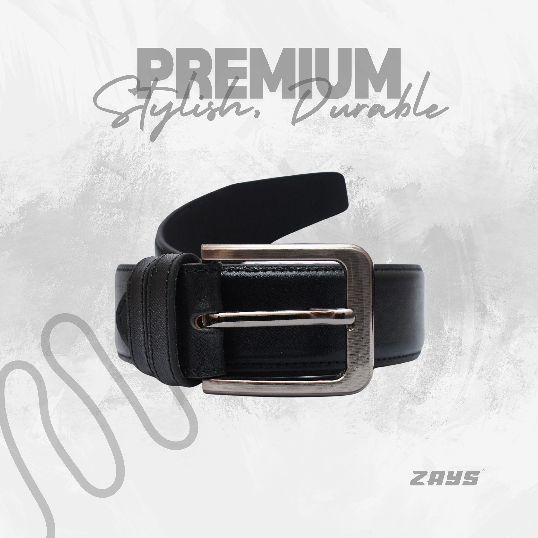 Picture of Zays Handcrafted Genuine Saffiano Leather Belt for Men – Premium, Durable, Stylish & Adjustable | Best High-Quality Leather Belt for Formal and Casual Wear in Bangladesh