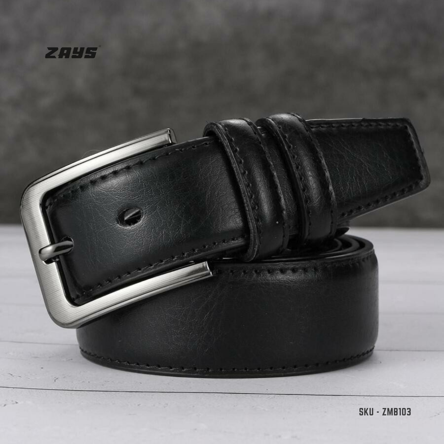 Picture of Zays Handcrafted Genuine Leather Belt for Men – Premium, Durable, Stylish & Adjustable | Best Leather Belt for Formal and Casual Wear in Bangladesh (Exclusive on Daraz)