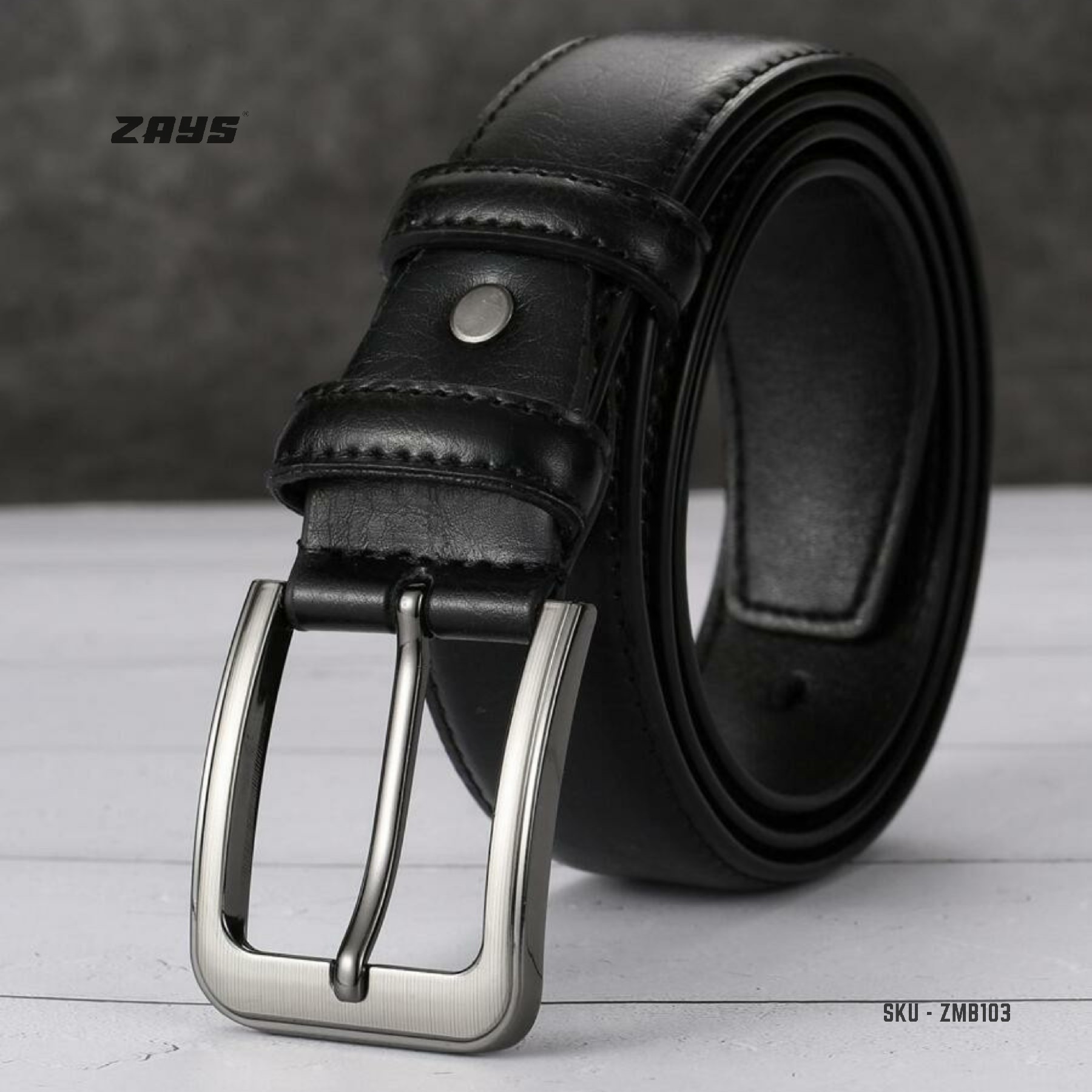 Picture of Zays Handcrafted Genuine Leather Belt for Men – Premium, Durable, Stylish & Adjustable | Best Leather Belt for Formal and Casual Wear in Bangladesh (Exclusive on Daraz)