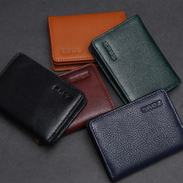 Picture of ZAYS Premium Leather Magnetic Card Holder – Slim & Eco-Friendly Mini Wallet for Unisex | Handmade, Secure, Compact & Stylish Design