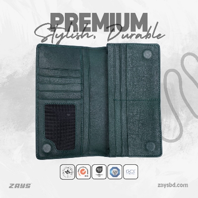 Picture of Zays Handcrafted Premium Eco-Friendly Leather Long Wallet for Mobile & Many things – Slim, Durable & Stylish Wallet for Unisex – Top-Grain Leather, Compact & Lightweight (Chocolate)