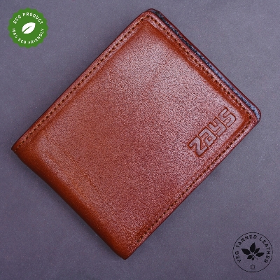 Picture of Zays Handcrafted Premium Eco-Friendly Oil Pull Up Leather Bifold Short Wallet – Slim, Durable & Stylish Wallet for Unisex – Top-Grain Leather, Compact & Lightweight (Brown)