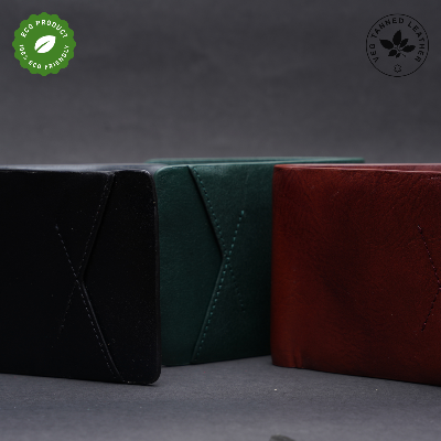 Picture of Zays Handcrafted Premium Eco-Friendly Leather Bifold Wallet – Slim, Durable & Stylish Short Wallet for Unisex – Top-Grain Leather, Compact & Lightweight (Deep green)