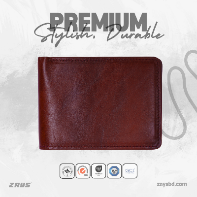 Picture of Zays Handcrafted Premium Eco-Friendly Leather Bifold Wallet – Slim, Durable & Stylish Short Wallet for Unisex – Top-Grain Leather, Compact & Lightweight (Black)