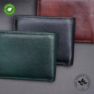 Picture of Zays Handcrafted Premium Eco-Friendly Leather Bifold Wallet – Slim, Durable & Stylish Short Wallet for Unisex – Top-Grain Leather, Compact & Lightweight (Black)