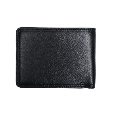Picture of Zays Handcrafted Premium Eco-Friendly Leather Bifold Wallet – Slim, Durable & Stylish Short Wallet for Unisex – Top-Grain Leather, Compact & Lightweight (Black)