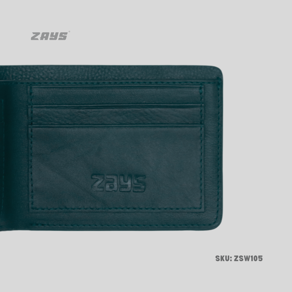 Picture of Zays Premium Handcrafted Slim Bifold Leather Short Wallet for Men & Women - Personalized Top-Grain Leather Wallet - Compact, Durable & Stylish