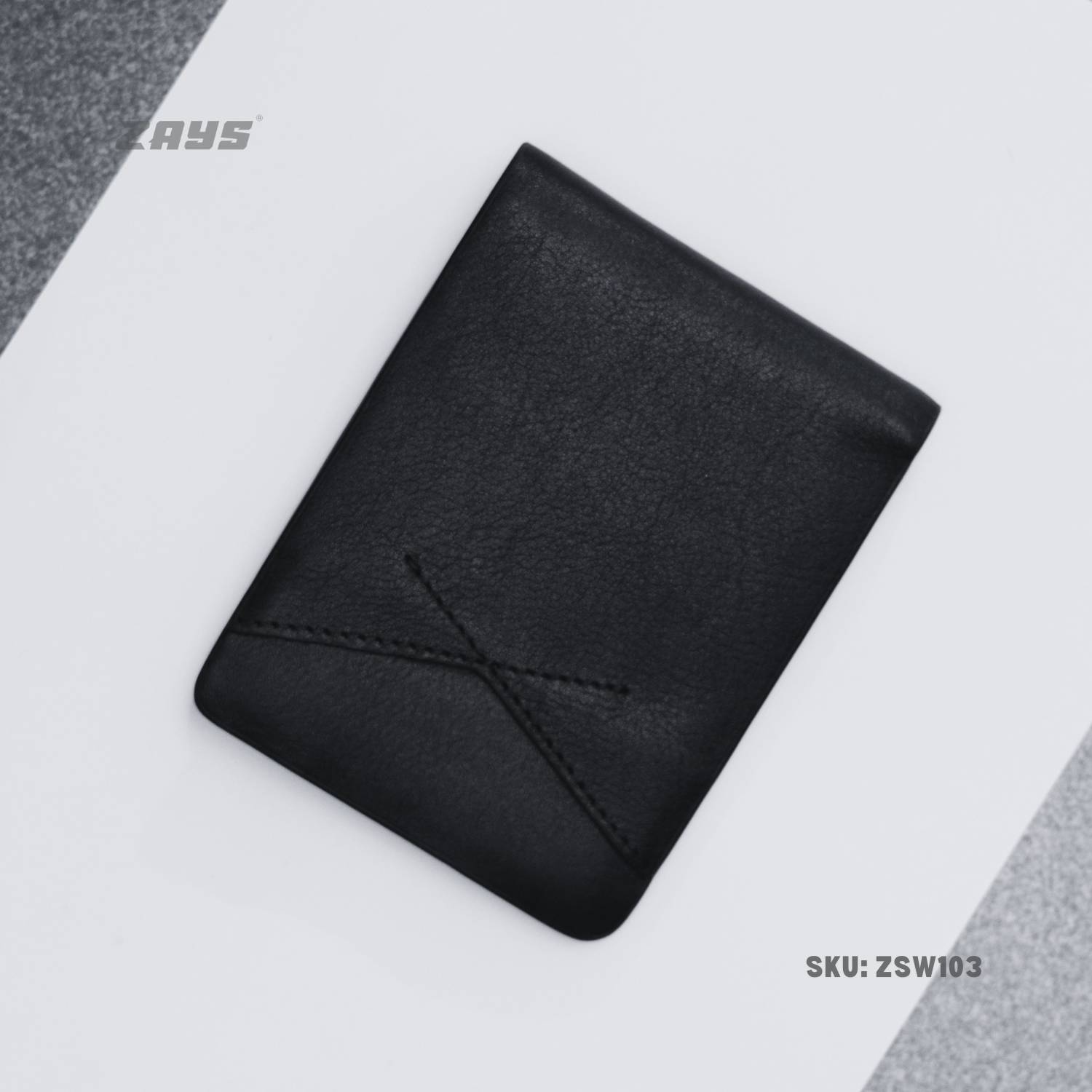 Picture of Zays Premium Handcrafted Slim Bifold Leather Short Wallet for Men & Women - Personalized Top-Grain Leather Wallet - Compact, Durable & Stylish (Black)