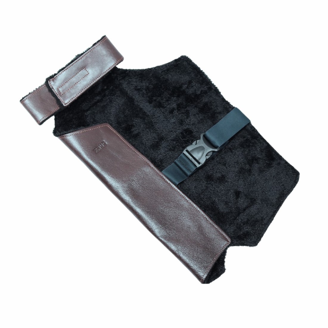 Picture of Zays Premium Full Grain Leather Chest Guard for Biker | Winter Protection | Durable & Stylish Black Motorcycle Gear - ZCG101