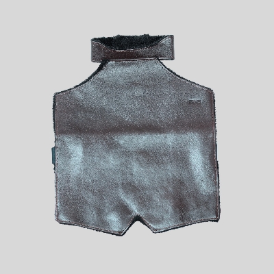 Picture of Zays Premium Full Grain Leather Chest Guard for Biker | Winter Protection | Durable & Stylish Black Motorcycle Gear - ZCG101