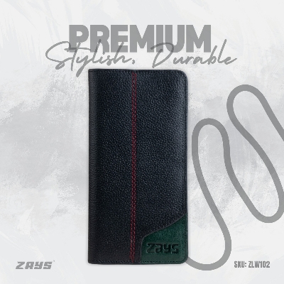 Picture of Zays Premium Leather Long Wallet for Men & Women | Stylish, Durable & Functional Genuine Leather Wallet with Phone Slot, Card Slots & Minimalist Design