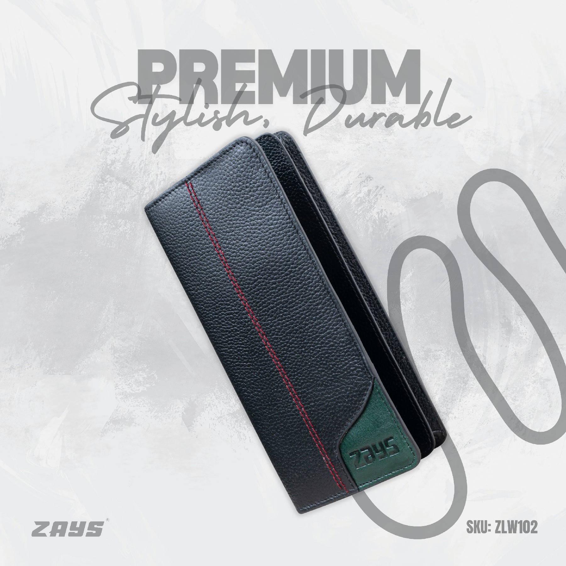 Picture of Zays Premium Leather Long Wallet for Men & Women | Stylish, Durable & Functional Genuine Leather Wallet with Phone Slot, Card Slots & Minimalist Design