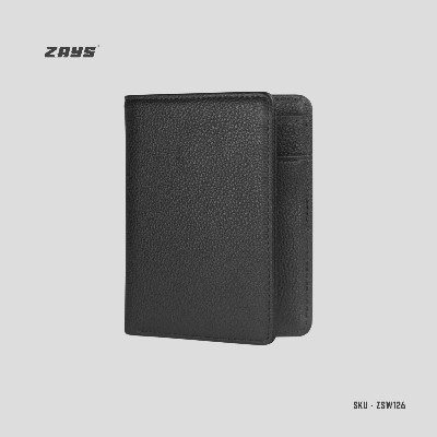 Picture of Zays Premium Handcrafted Slim Bifold Leather Short Wallet for Men & Women - Personalized Top-Grain Leather Wallet - Compact, Durable & Stylish (Navy Blue)