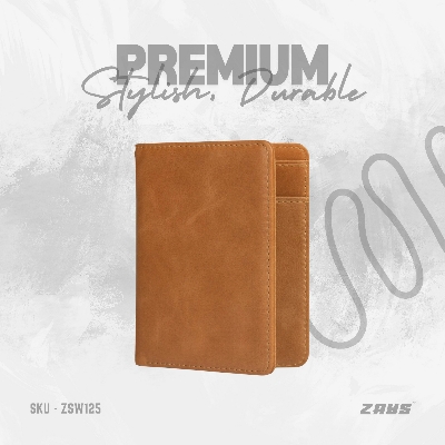 Picture of Zays Premium Handcrafted Slim Bifold Leather Short Wallet for Men & Women - Personalized Top-Grain Leather Wallet - Compact, Durable & Stylish (Chocolate)