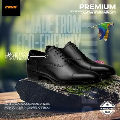 Picture of Zays Handcrafted Premium Formal Leather Shoes for Men – High Quality, Comfortable, Durable Office & Business Footwear | Oxford Styles | New 2024 Collection for Everyday Use