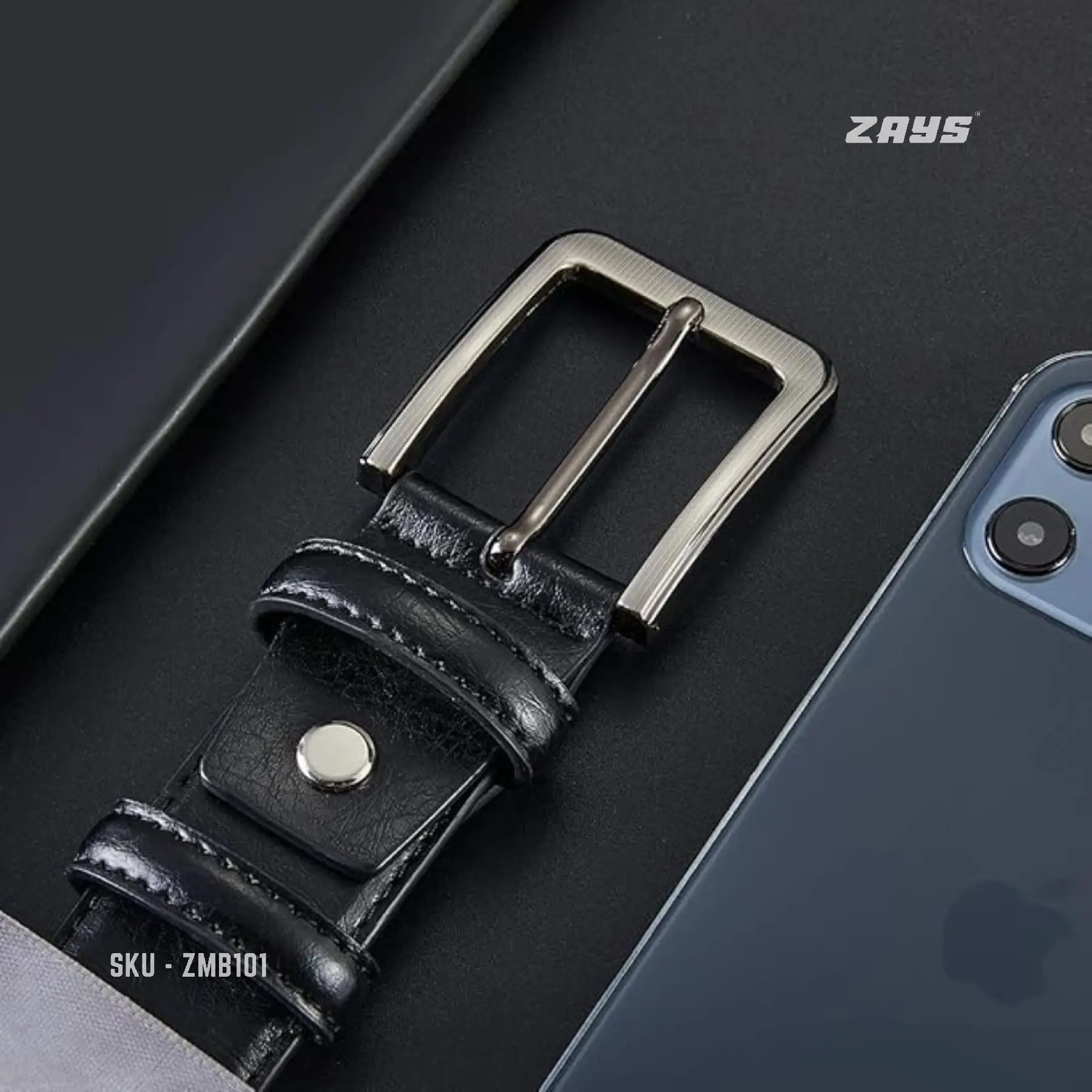 Picture of Zays Oversized Genuine Leather Belt for Men Durable & Adjustable Plus Size Belt (50"-70") Perfect for Larger Waist Sizes 40" and Above