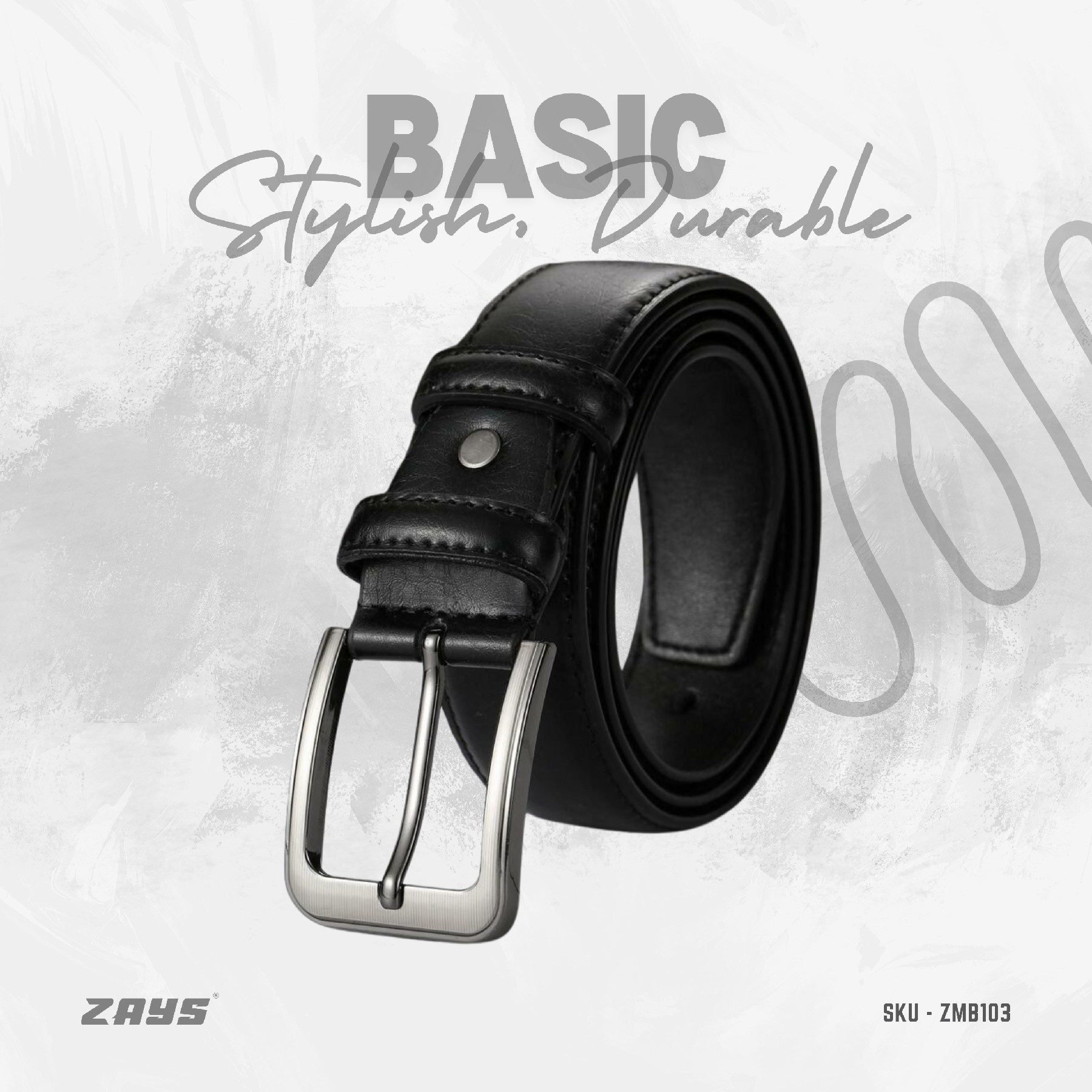 Picture of Zays Handcrafted Genuine Leather Belt for Men – Premium, Durable, Stylish & Adjustable | Best Leather Belt for Formal and Casual Wear in Bangladesh (Exclusive on Daraz)