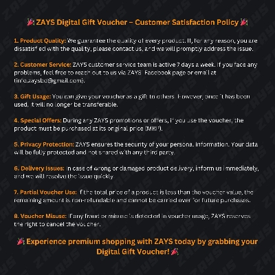 Picture of Zays Special Digital Gift Voucher – Best Gift for Any Occasion | Instant Delivery & Huge Savings