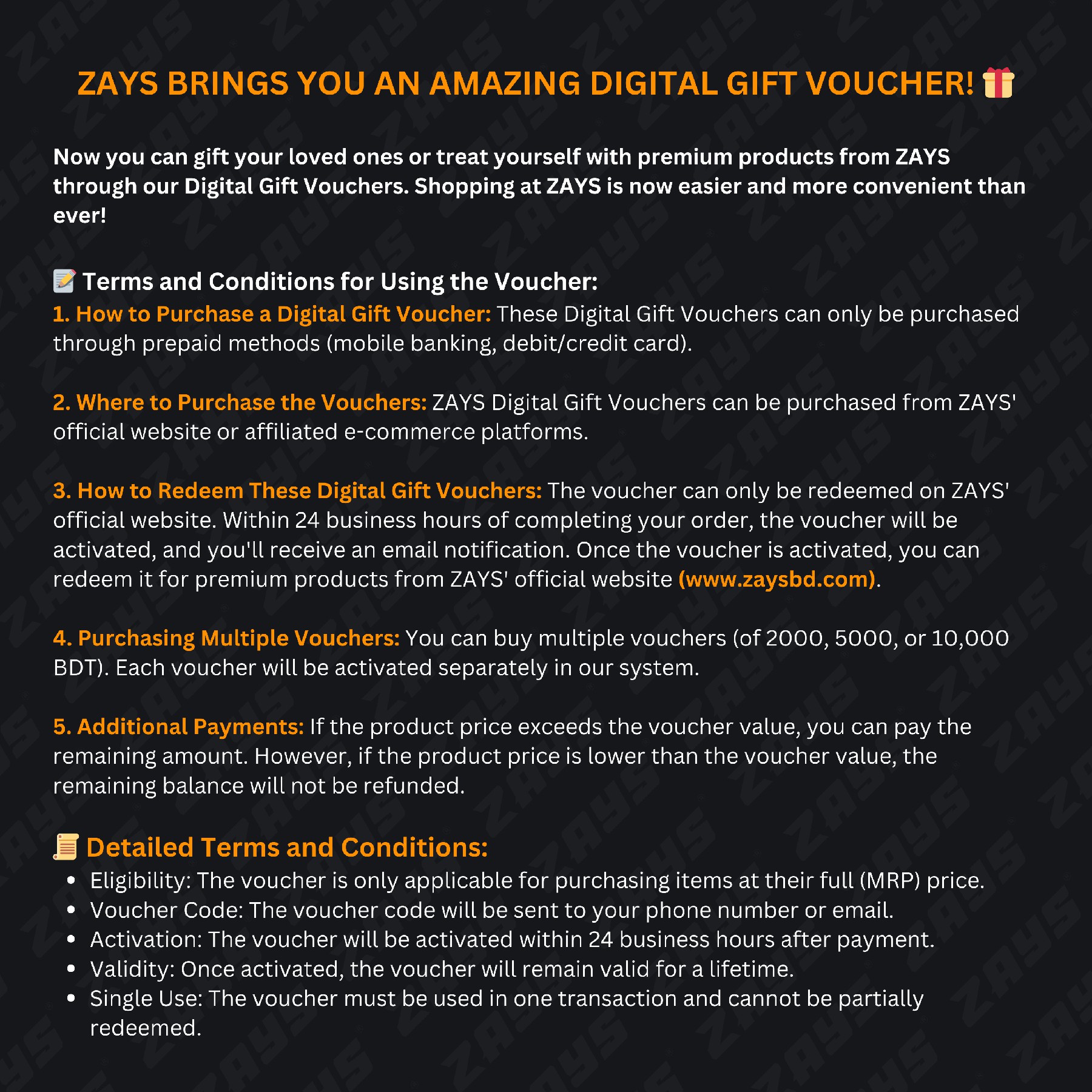Picture of Zays Special Digital Gift Voucher – Best Gift for Any Occasion | Instant Delivery & Huge Savings
