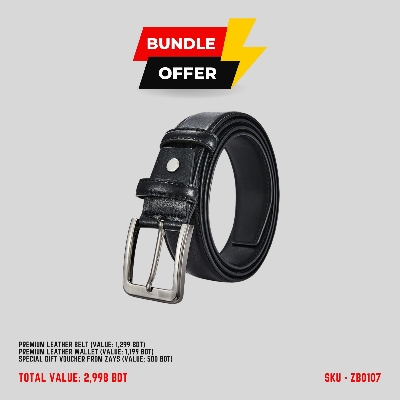 Picture of ZAYS Special Bundle: Premium Leather Belt, Wallet & Exclusive 500 TK Gift Voucher | Limited Time Deal & Stock | Huge Savings on Quality Leather Accessories