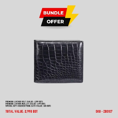 Picture of ZAYS Special Bundle: Premium Leather Belt, Wallet & Exclusive 500 TK Gift Voucher | Limited Time Deal & Stock | Huge Savings on Quality Leather Accessories
