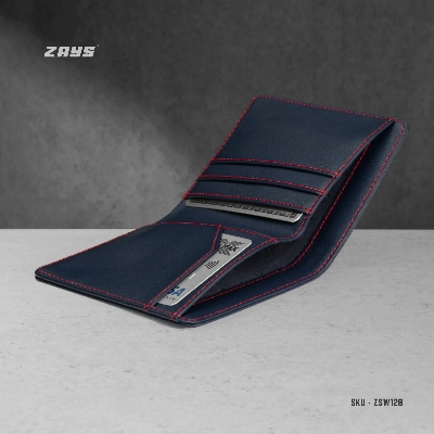 Picture of Zays Premium Handcrafted Slim Bifold Leather Short Wallet for Men & Women - Personalized Top-Grain Leather Wallet - Compact, Durable & Stylish