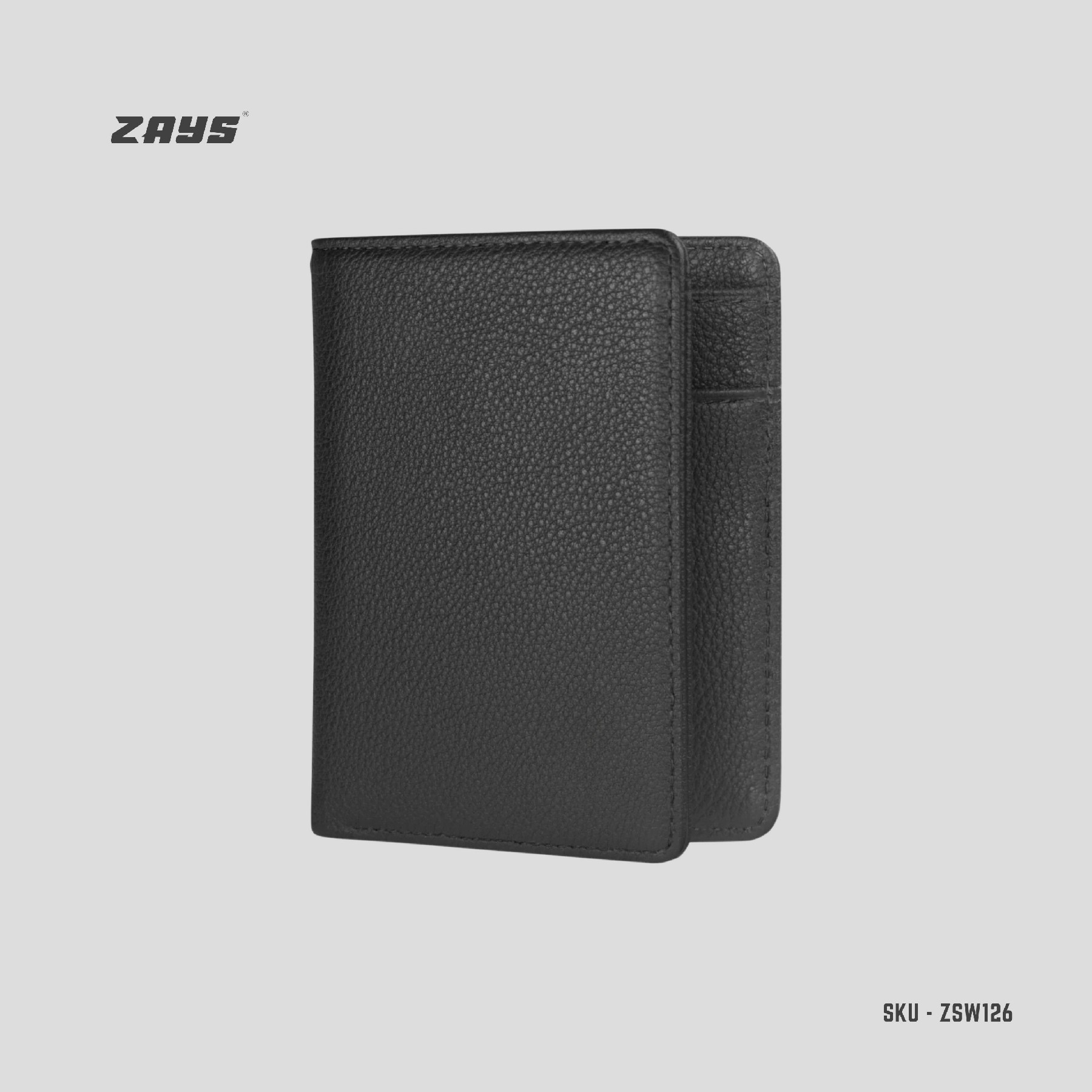 Picture of Zays Premium Handcrafted Slim Bifold Leather Short Wallet for Men & Women - Personalized Top-Grain Leather Wallet - Compact, Durable & Stylish