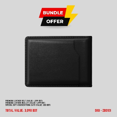 Picture of ZAYS Special Bundle: Premium Leather Belt, Wallet & Exclusive 500 TK Gift Voucher Huge Savings on Quality Leather Accessories