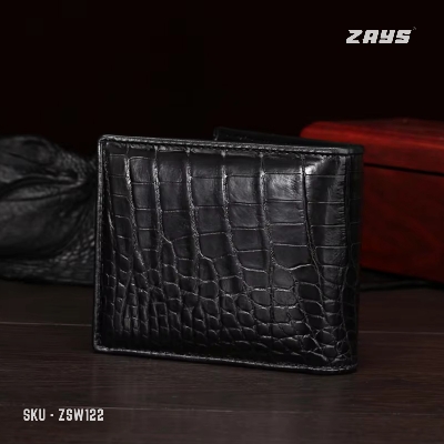 Picture of ZAYS Premium Handcrafted Crocodile Embossed Leather Bifold Wallet for Men And Women
