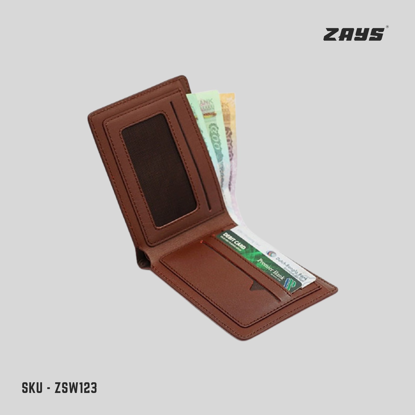 Picture of ZAYS Premium Handcrafted Crocodile Embossed Leather Bifold Wallet for Men And Women Best Quality in Bangladesh