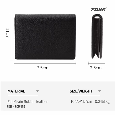 Picture of Zays Premium Leather Super Slim Card Holder Mini Wallet Handcrafted Durable Stylish Compact Wallet for Men And Women (Chocolate)