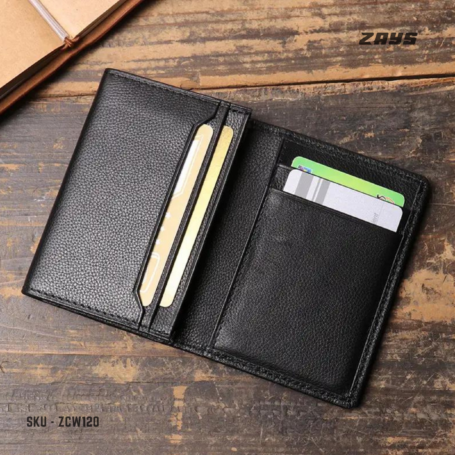 Picture of Zays Premium Leather Super Slim Card Holder Mini Wallet Handcrafted Durable Stylish Compact Wallet for Men And Women(Chocolate)