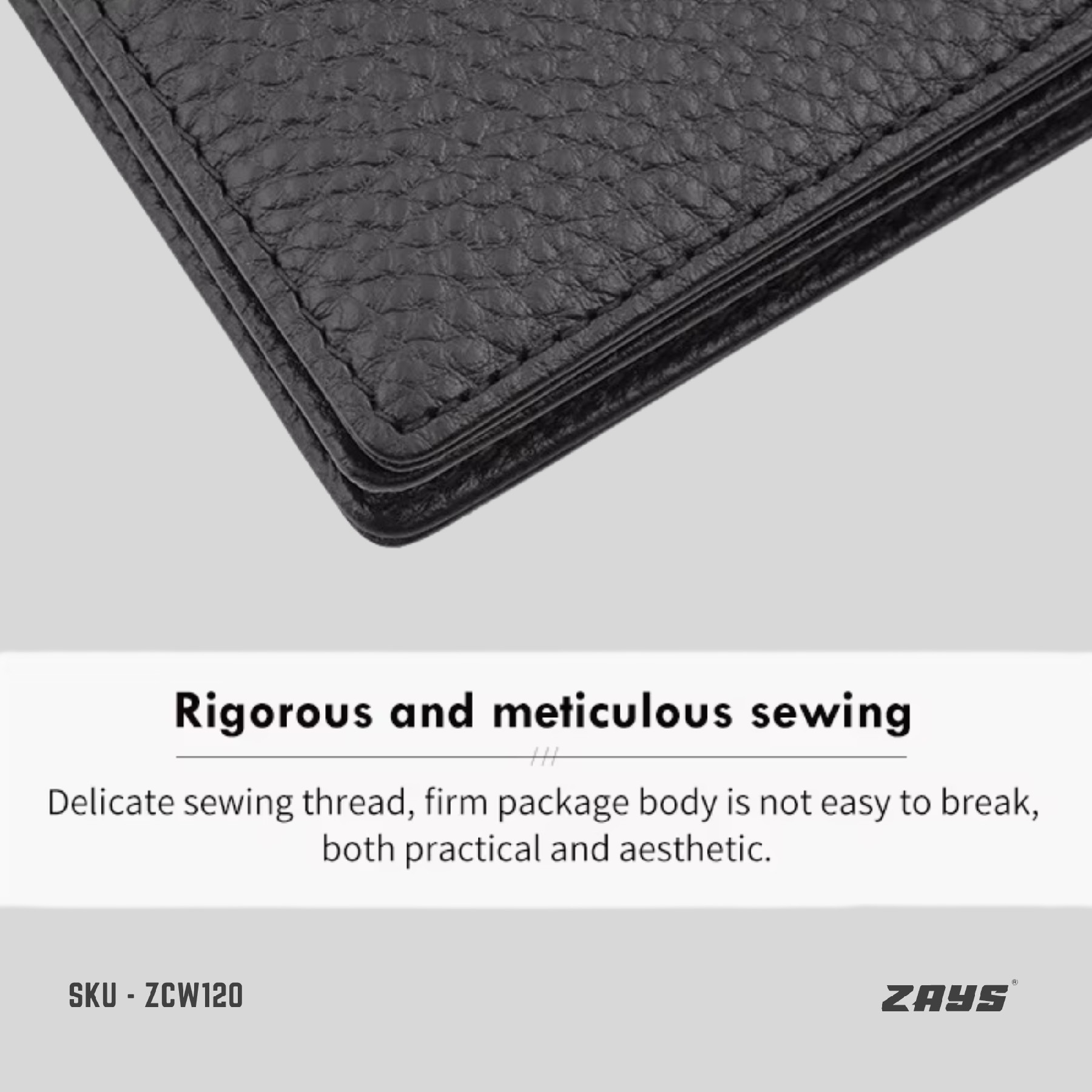 Picture of Zays Premium Leather Super Slim Card Holder Mini Wallet Handcrafted Durable Stylish Compact Wallet for Men And Women(Chocolate)