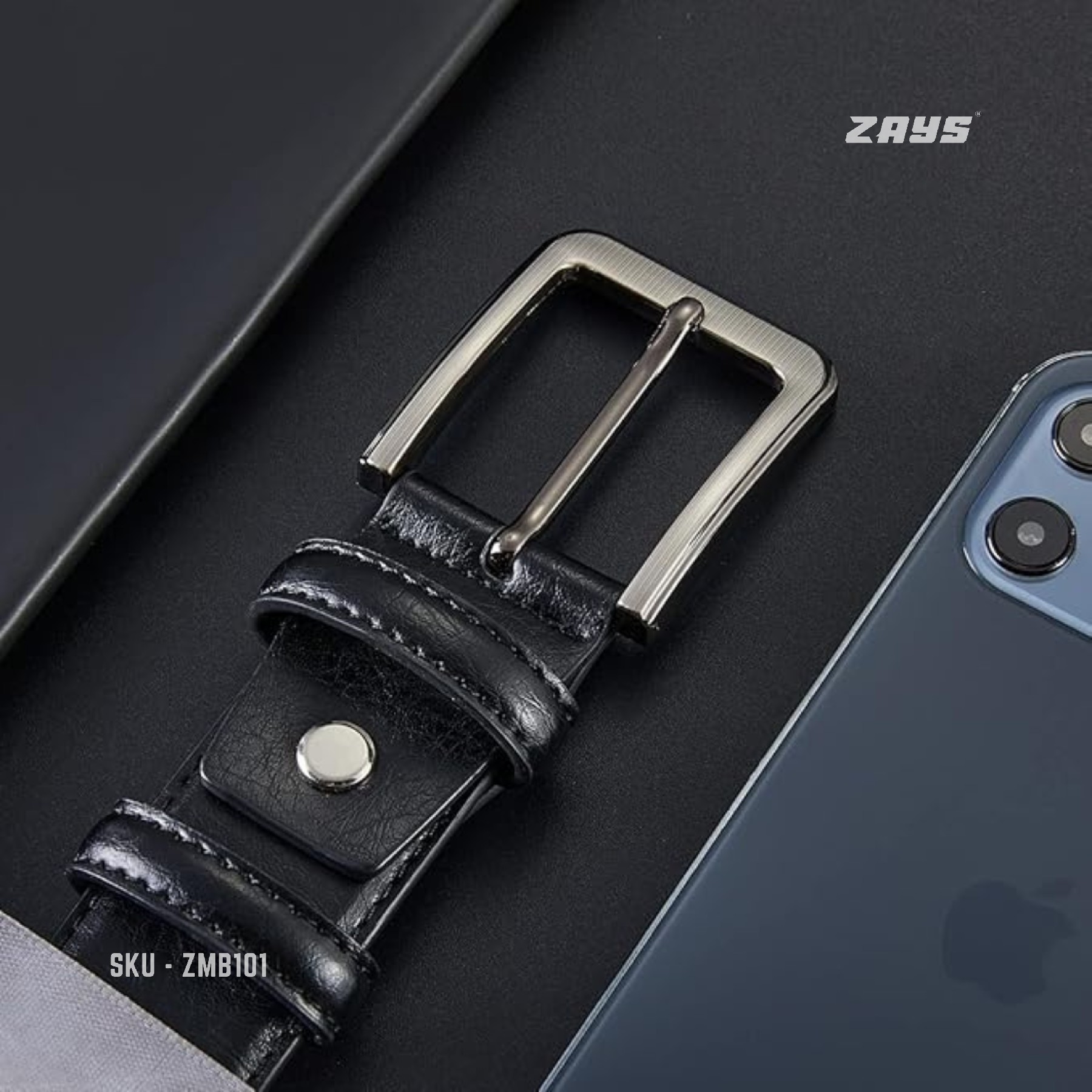 Picture of Zays Handcrafted Genuine Leather Belt for Men – Premium, Durable, Stylish & Adjustable | Best High-Quality Leather Belt for Formal and Casual Wear in Bangladesh