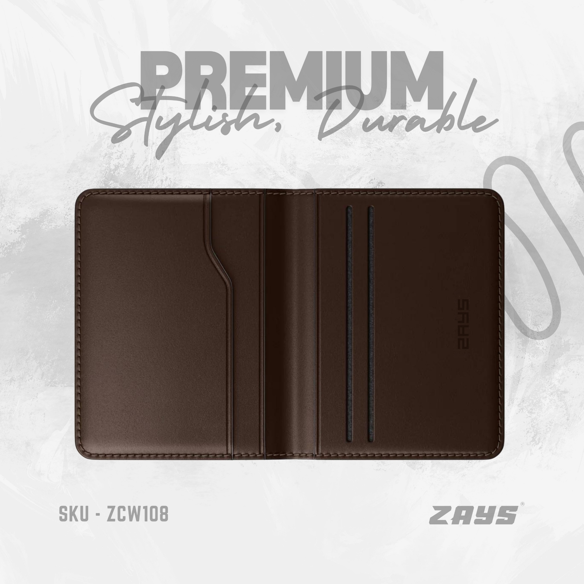 Picture of Zays Premium Leather Super Slim Card Holder Mini Wallet Handcrafted Durable Stylish Compact Wallet for Men And Women | Credit And Debit Card Holder Slim Wallet for Travel And Everyday Use