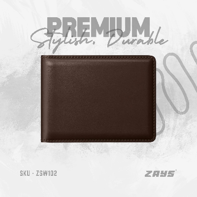 Picture of Zays Handcrafted Premium Leather Bifold Wallet – Slim, Durable & Stylish Short Wallet for Men & Women – Top-Grain Leather, Compact & Lightweight (Chocolate)