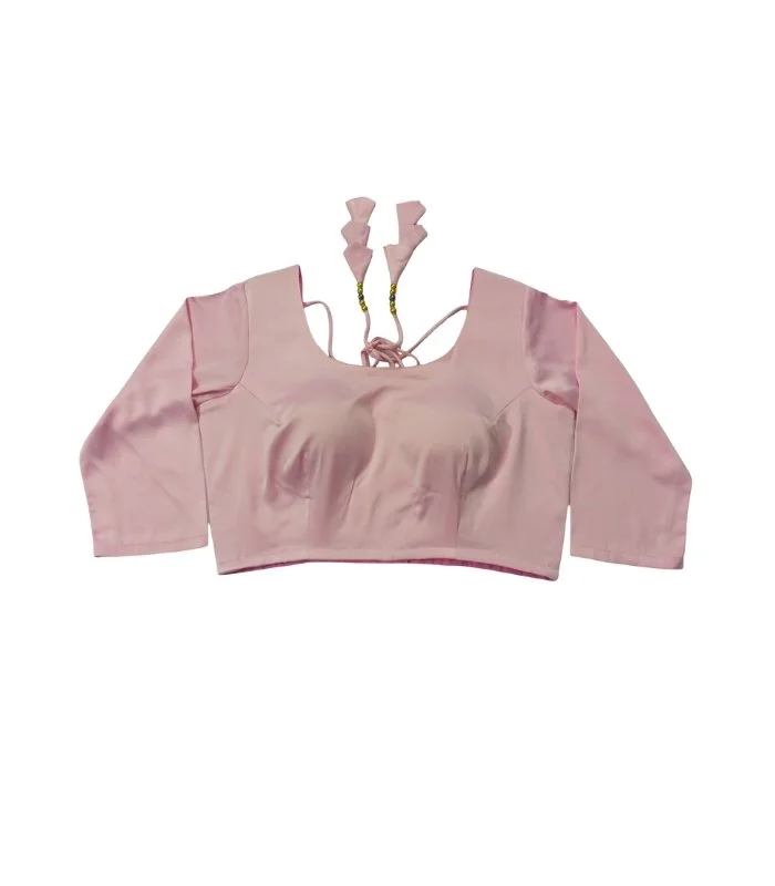 Picture of Light Pink Color Three Quarter Blouse For Women