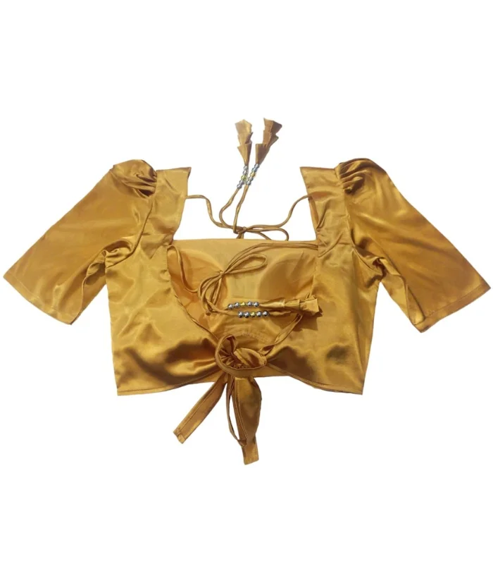 Picture of Half Quarter Hata silk Golden Blouse For Women
