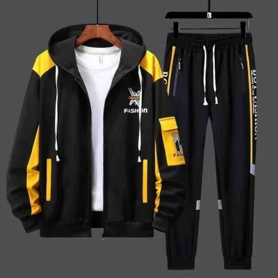 Picture of New Stylish Hoodie with Pants for Men - Complete Winter Fashion Ensemble