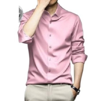 Picture of Trendsetter -Upscale Living -New Stylist Silk Long Sleeve Selemfit Shirt For Men