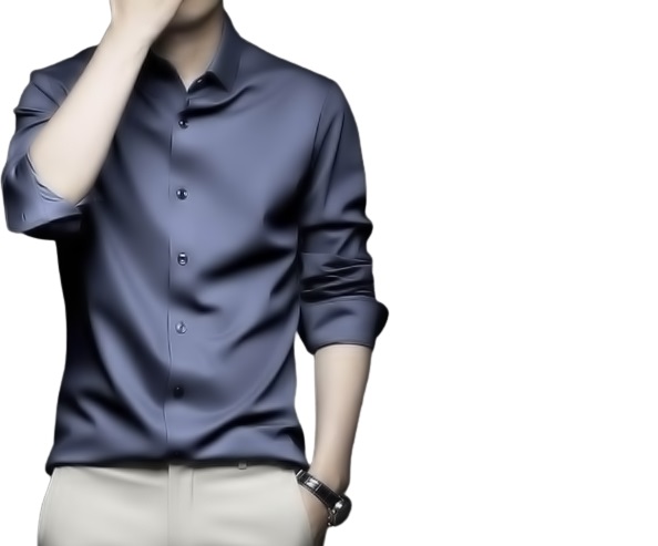 Picture of Trendsetter -Upscale Living -New Stylist Silk Long Sleeve Selemfit Shirt For Men