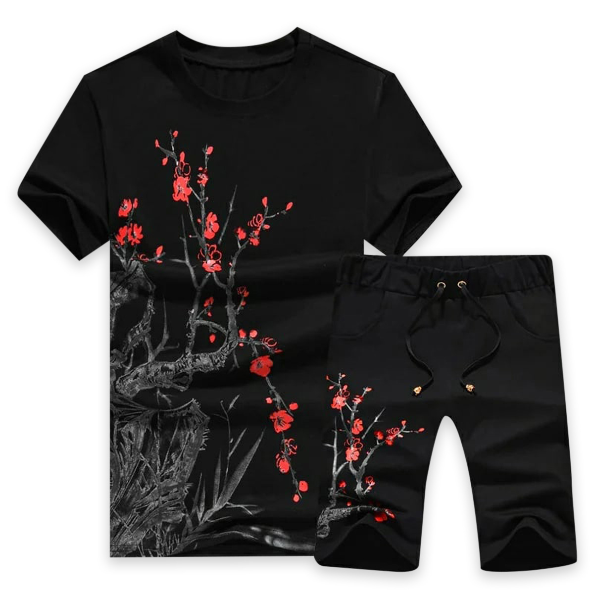Buy Black Printed Summer Combo T-Shirt & Pant for Men at Best Price In Bangladesh