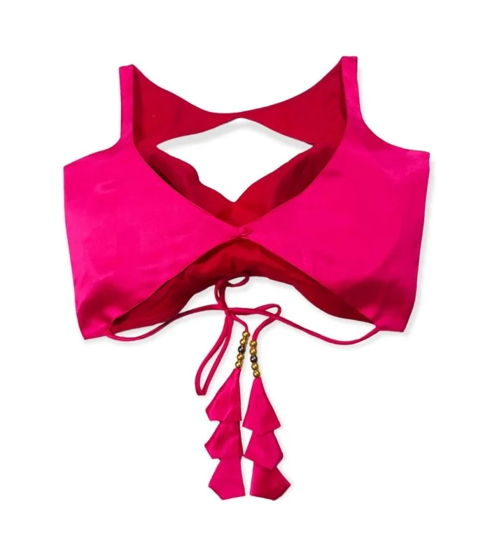 Picture of Hot Pink Sleeveless Blouse For Women