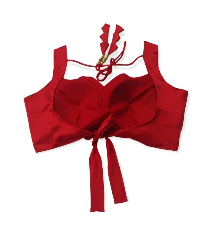 Picture of Red Color Sleeveless Blouse For Women