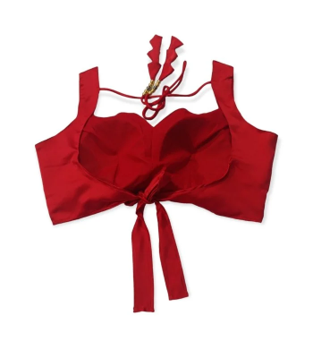 Picture of Red Color Sleeveless Blouse For Women